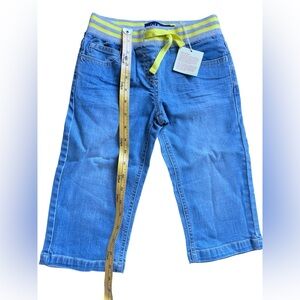 NWT Mini Boden Girls size 7 Pull-On Cropped Jean